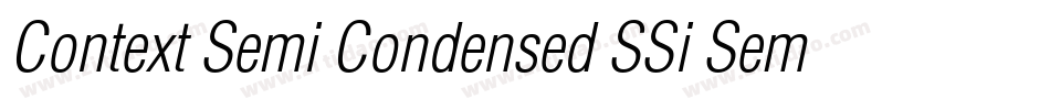 Context Semi Condensed SSi Semi Condensed字体转换